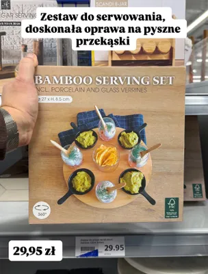 Zestaw do serwowania na tacy obrotowej, różne kolory promocja w Action