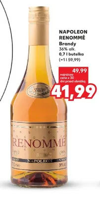 Brandy NAPOLEON RENOMMÉ 36% alk. promocja w Kaufland