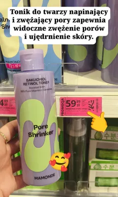 Tonik do twarzy Mamonde Bakuchiol Retinol Pore Shrinker promocja w Hebe