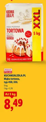 Mąka tortowa typ 450 XXL 5 kg promocja w Lidl