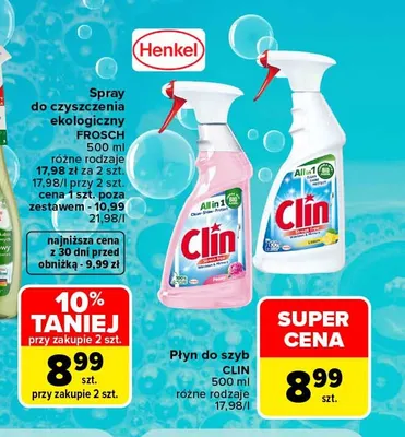 Płyn do szyb Clin Pink promocja w Carrefour