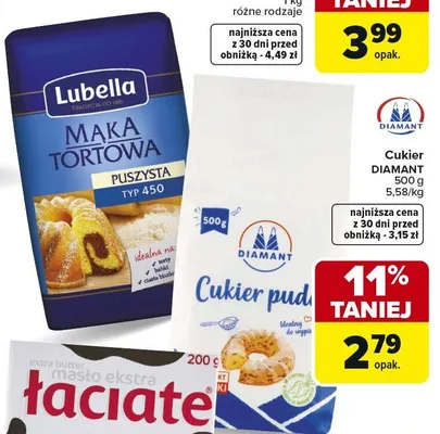 Mąka tortowa puszysty typ 450 różne rodzaje promocja w Carrefour