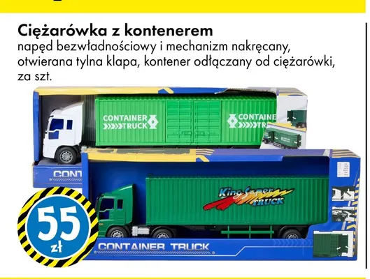 Ciężarówka z kontenerem promocja w Tedi