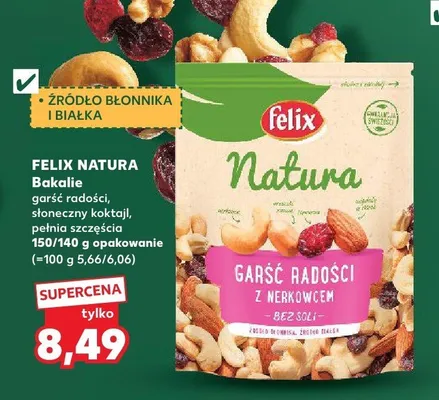 Bakalie Felix Natura Garść Radości promocja w Kaufland