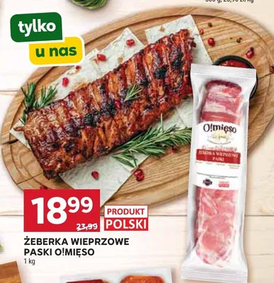 Żeberka wieprzowe paski O!Mięso promocja w Stokrotka