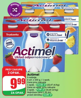 Actimel 6-pak promocja w Dino