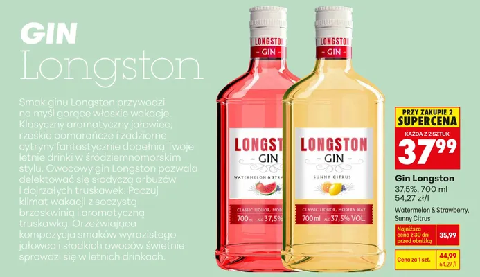 Gin Watermelon & Strawberry promocja w Biedronka