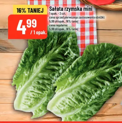 Sałata rzymska mini promocja w POLOmarket