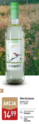 Wino Encinares Ecologico białe wytrawne promocja w Aldi