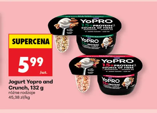 Jogurt Yopro and Crunch promocja w Biedronka
