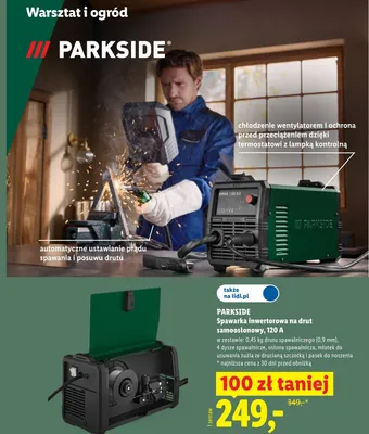 Spawarka inwertorowa na drut samoosłonowy Parkside promocja w Lidl