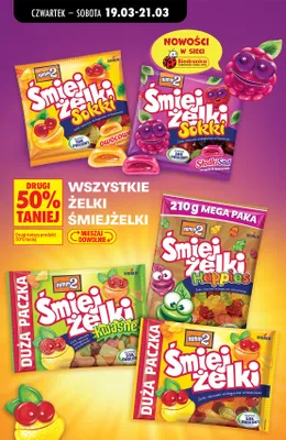 Wszystkie żelki Śmiejżelki DRUGIE -50% promocja w Biedronka