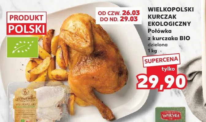 Kurczak ekologiczny Połówka z kurczaka BIO dzielona promocja w Kaufland