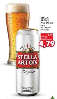 Piwo Stella Artois jasne promocja w Kaufland