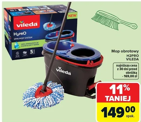 Mop obrotowy H2PRO Vileda promocja w Carrefour