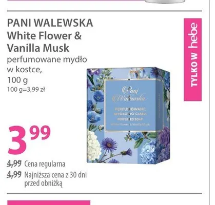 Perfumowane mydło w kostce PANI WALEWSKA White Flower & Vanilla Musk promocja w Hebe