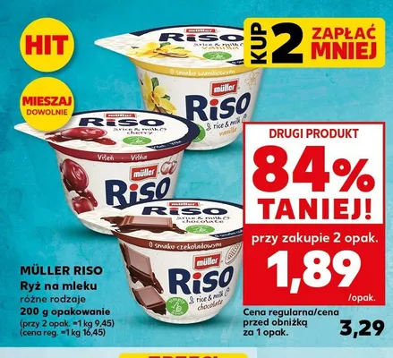 Ryż na mleku Müller Riso waniliowy promocja w Kaufland