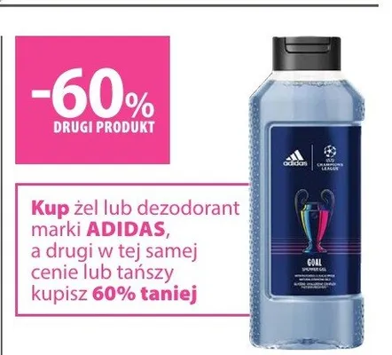 Żel lub dezodorant Adidas promocja w Hebe