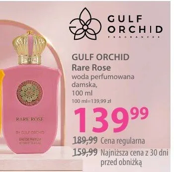 Woda perfumowana damska Gulf Orchid Rare Rose promocja w Hebe