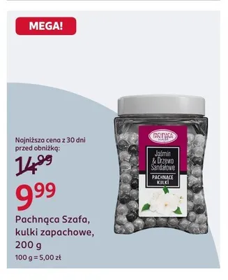 Kulki zapachowe Pachnąca Szafa Jaśmin & Drzewo Sandałowe promocja w Rossmann