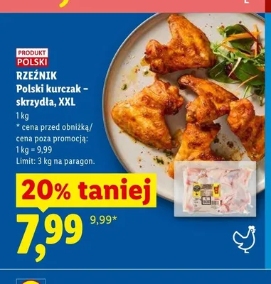Polski kurczak - skrzydła XXL Rzeźnik promocja w Lidl