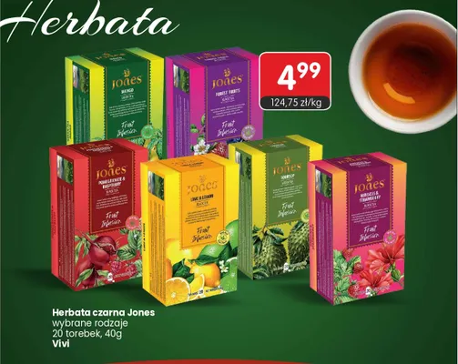Herbata Jones Hibiscus & Strawberry Black Tea promocja w Market Point