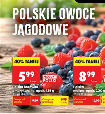 Borówka amerykańska polska promocja w Biedronka