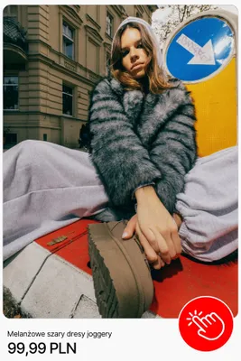 Melanżowe szary dresy joggery Cropp promocja w Cropp