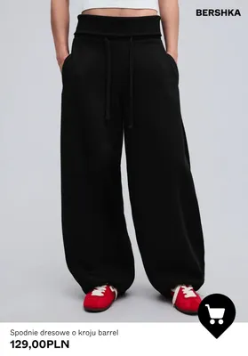 Spodnie dresowe o kroju barrel Bershka promocja w Bershka