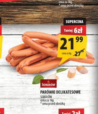 Parówki Delikatesowe Sokołów promocja w Arhelan