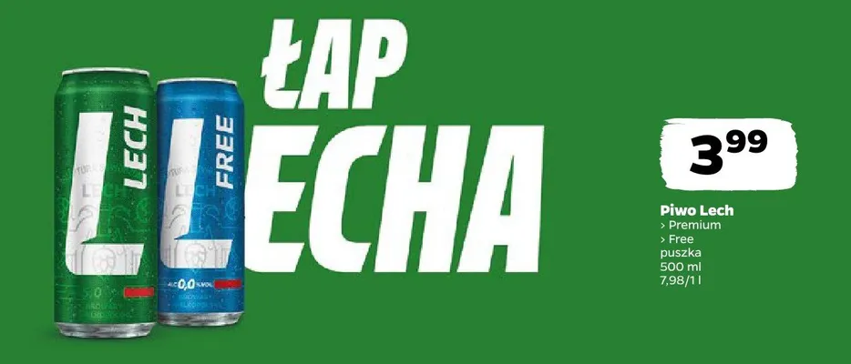 Piwo Lech Free puszka promocja w Netto