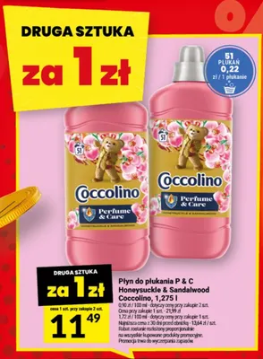 Płyn do płukania P & C Honeysuckle & Sandalwood Coccolino promocja w Twój Market