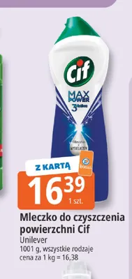 Mleczko do czyszczenia powierzchni Cif promocja w Leclerc
