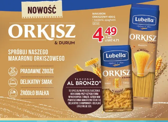Makaron orkiszowy Lubella promocja w Selgros