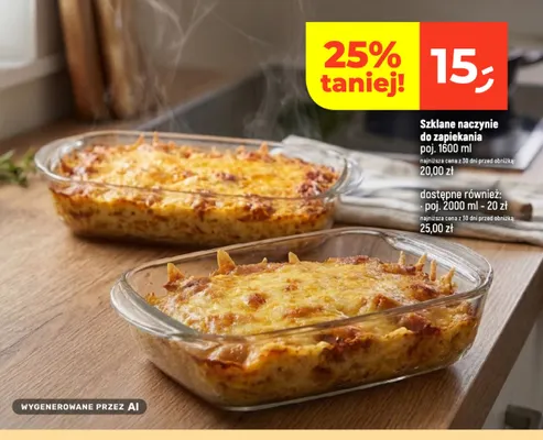 Szklane naczynie do zapiekania 2000 ml promocja w Dealz