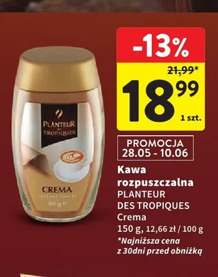 Kawa rozpuszczalna PLANTEUR DES TROPIQUES Crema promocja w Intermarche