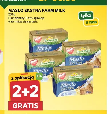 Masło ekstra Farm Milk promocja w Stokrotka