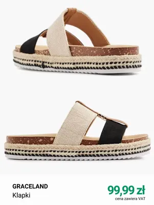 Klapki damskie Graceland promocja w Deichmann