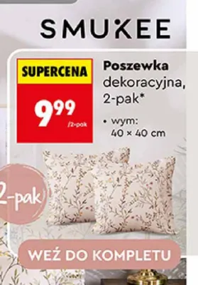 Poszewka dekoracyjna Smukee 2-pak promocja w Biedronka