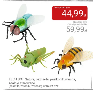 Tech Bot Nature pszczoła zdalnie sterowana promocja w Smyk