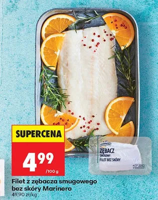 Filet z zębacza smugowego bez skóry promocja w Biedronka