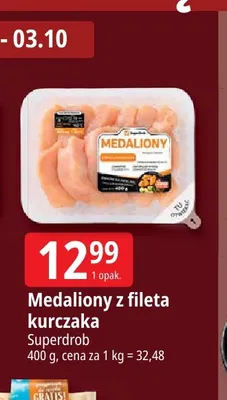 Medaliony z fileta kurczaka Superdrob promocja w Leclerc