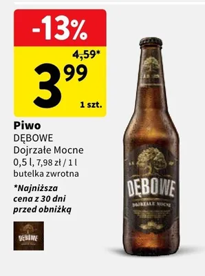 Piwo Dojrzałe Mocne butelka zwrotna promocja w Intermarche