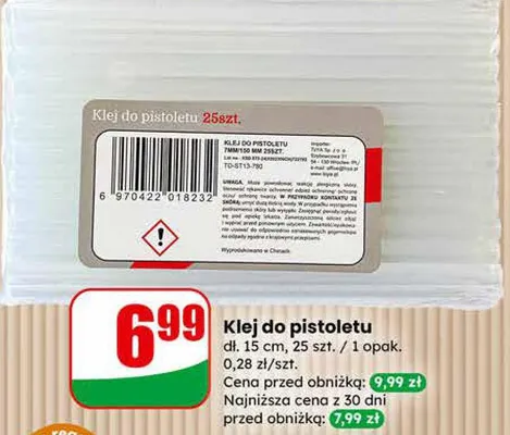 Klej do pistoletu promocja w Dino