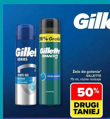 Żel do golenia Series Moisturizing Gillette promocja w Carrefour Market
