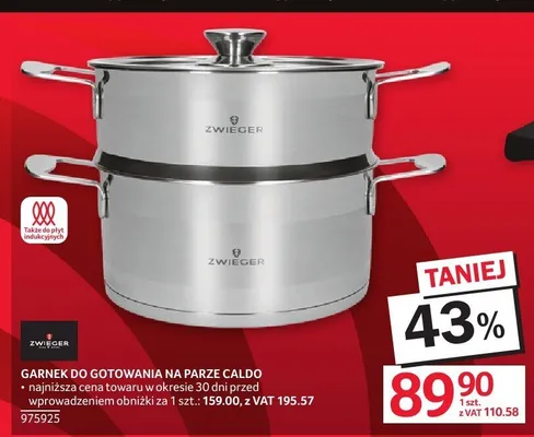 Garnek do gotowania na parze Zwieger Caldo promocja w Selgros