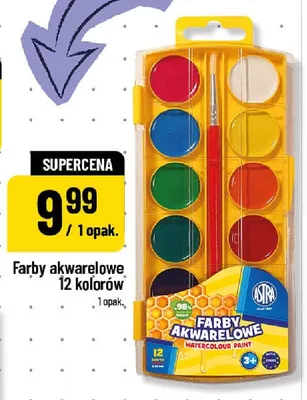 Farby akwarelowe 12 kolorów Astra promocja w POLOmarket