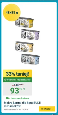 Mokra karma dla kota Bulti mix smaków 48-pak promocja w ERLI