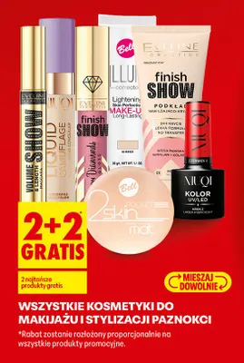 Wszystkie kosmetyki do makijażu i stylizacji paznokci 2+2 GRATIS promocja w Biedronka