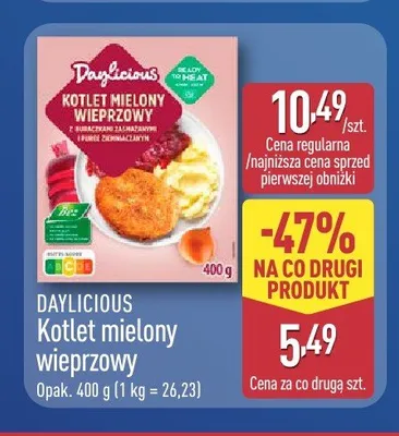 Kotlet mielony wieprzowy Daylicious promocja w Aldi
